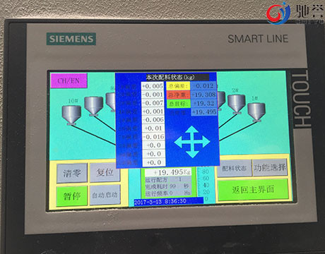 경질 염화비닐관 압출기 SPC 바닥 생산 라인을 위한 첨가제 자동 계량 투여 장치